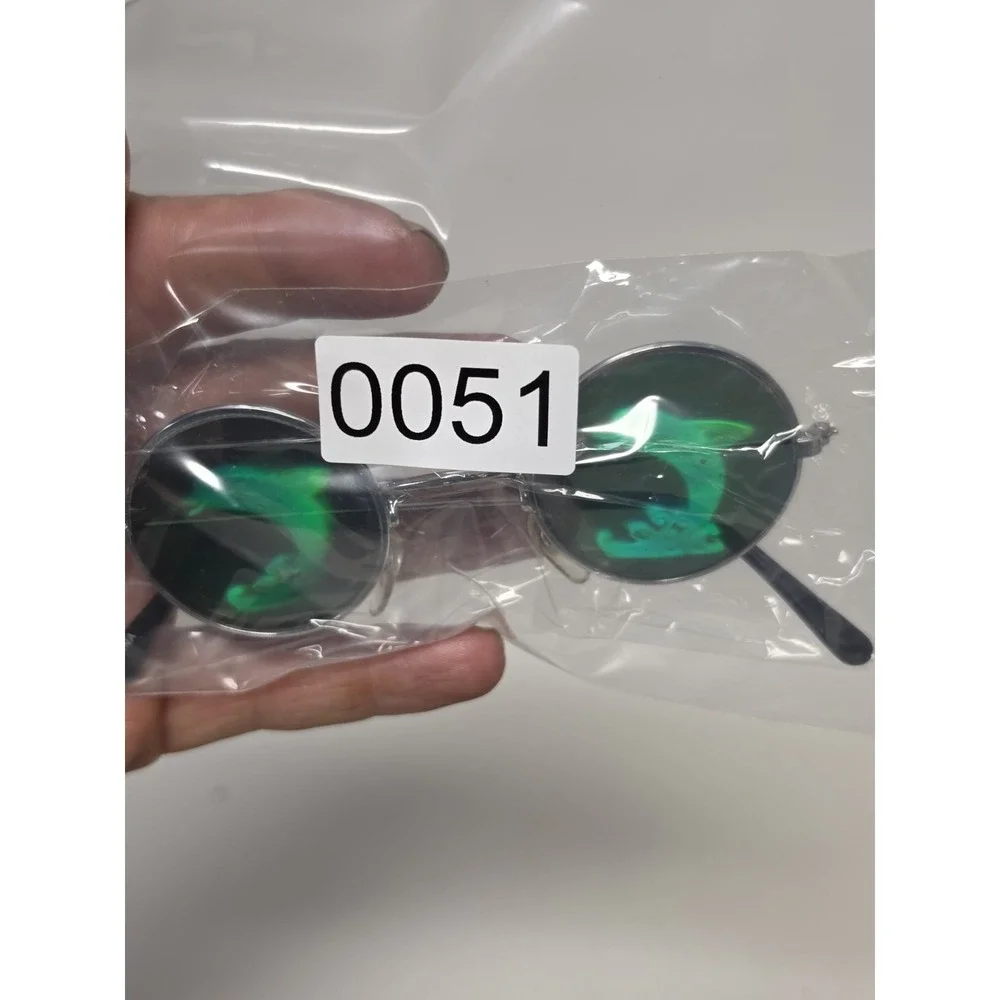 NEW‎ Holographic DOLPHINS Sunglasses Glasses Vintage 1990's Halloween Costume